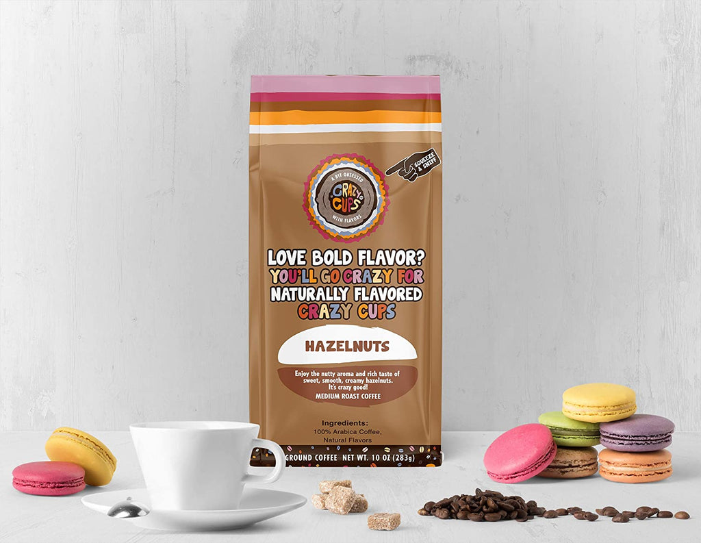 Hazelnut Ground Coffee, Medium Roast, 10 Ounce bag W1431