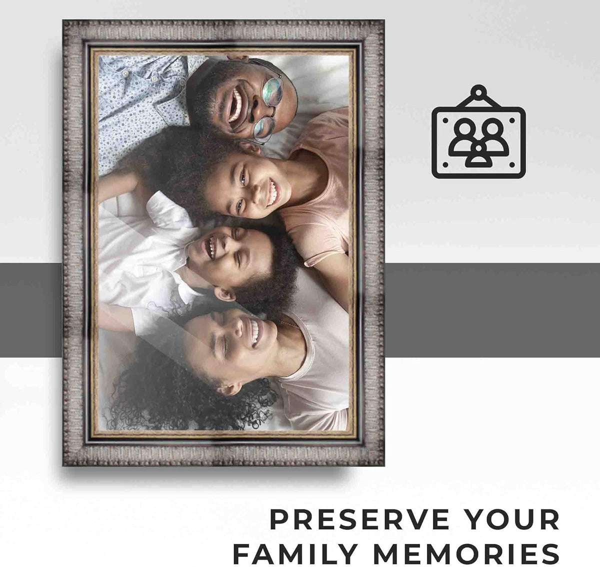 Black Solid Wood Picture Frame W5397