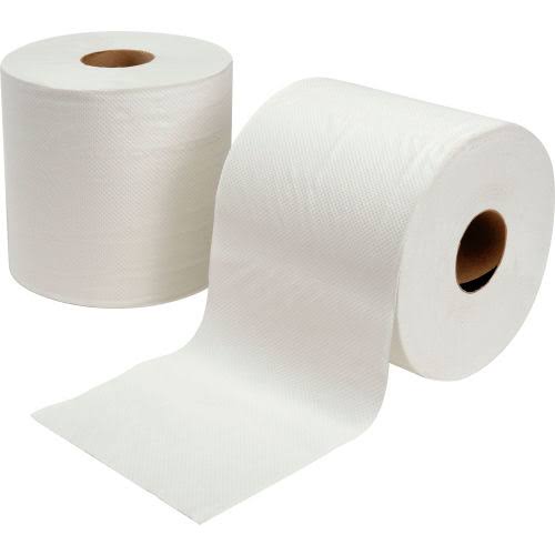 White Roll Paper Towels, 800'/Roll, 6 Rolls/Case W44981