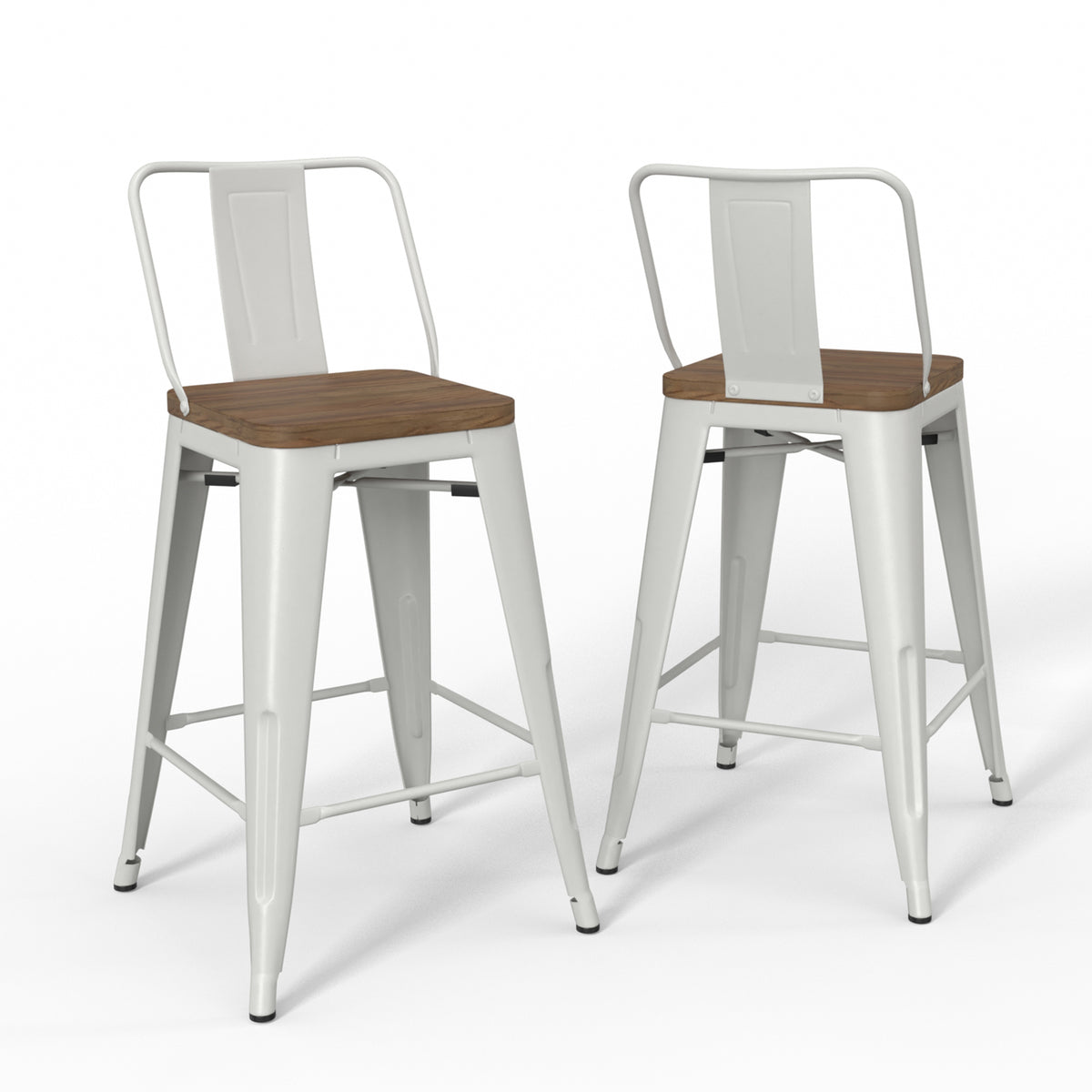 White Counter Height Stool N604568