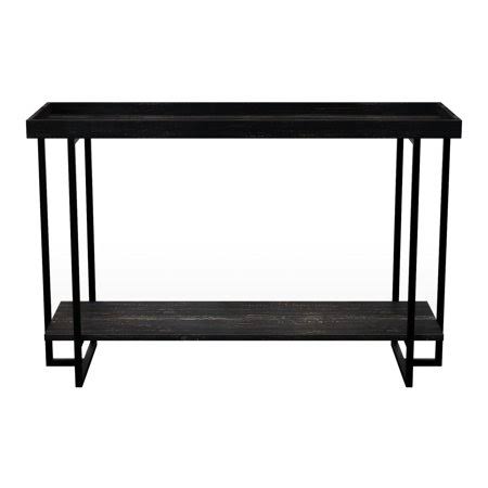 Black Metal Console Table with Shelves C16701