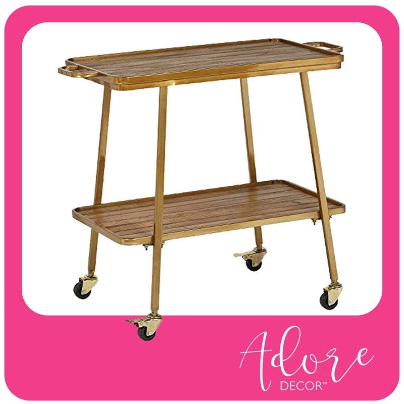 Gold 2 Tier Bar Cart Q740166
