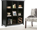 Rustic 9 Cube Bookcase and Storage Unit in Brunette Brown with 9 Shelves J3993