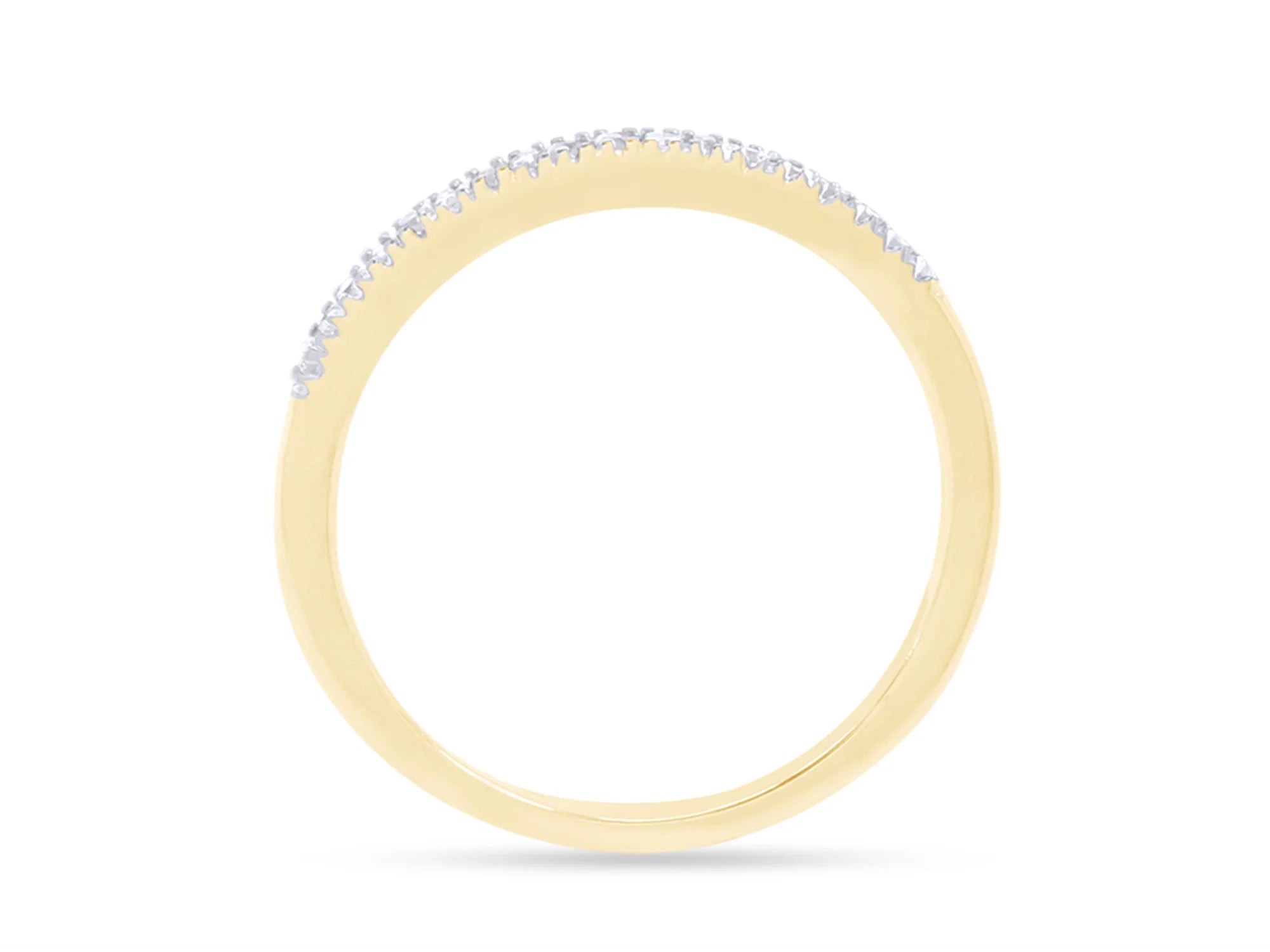 10K Solid Yellow Gold Diamond Half Eternity Ring M7813