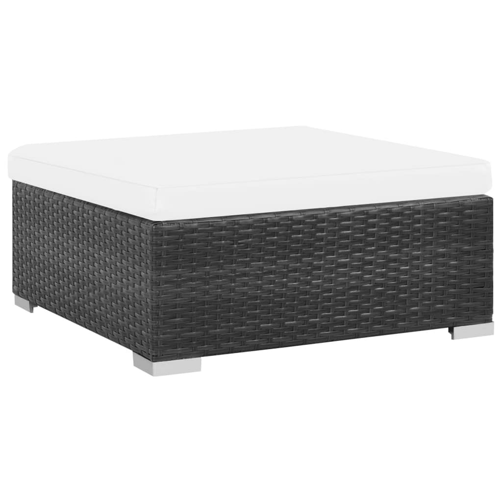 6 Piece White Cushioned Poly Rattan Outdoor Furniture Set S154