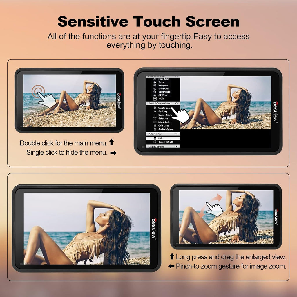 5.5 inch Touch Screen Camera Monitor with HDR Y7719