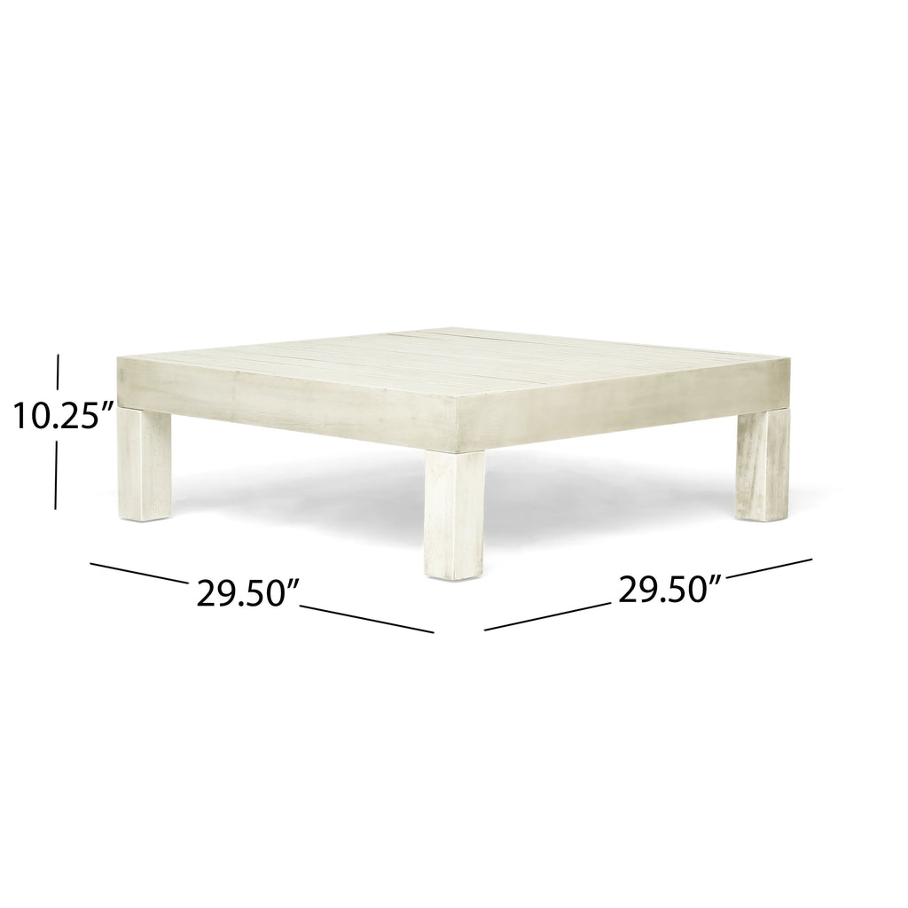 Gray Acacia Wood Sofa and Table Set with Cushions I72046