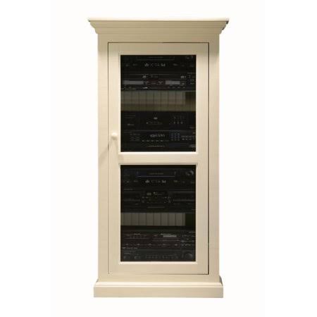 Smoky Blue Glass Panel Door Audio Cabinet F709122