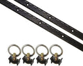 Black Powder Coated Aluminum L Track Tie Down System - 6 Piece Q446