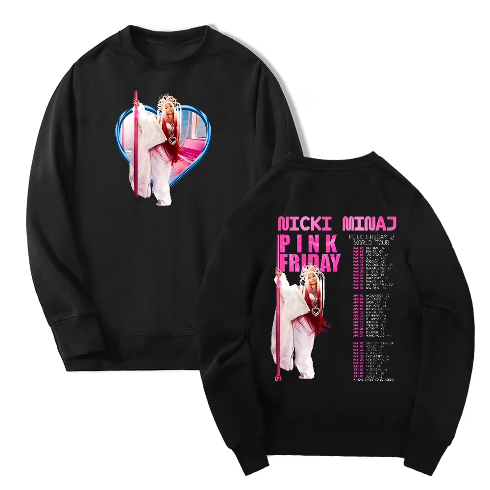 Pink Friday 2 World Tour Merch Crewneck Long Sleeve Sweatshirt H800337