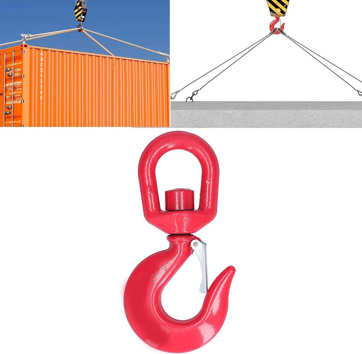 Alloy Steel Swivel Eye Hook with Latch D765