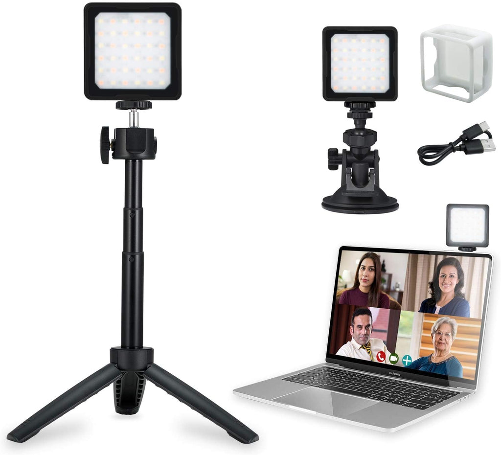 Conference Lighting Kit with Tripod & Suction Cup, Mini LED Video Light A323126