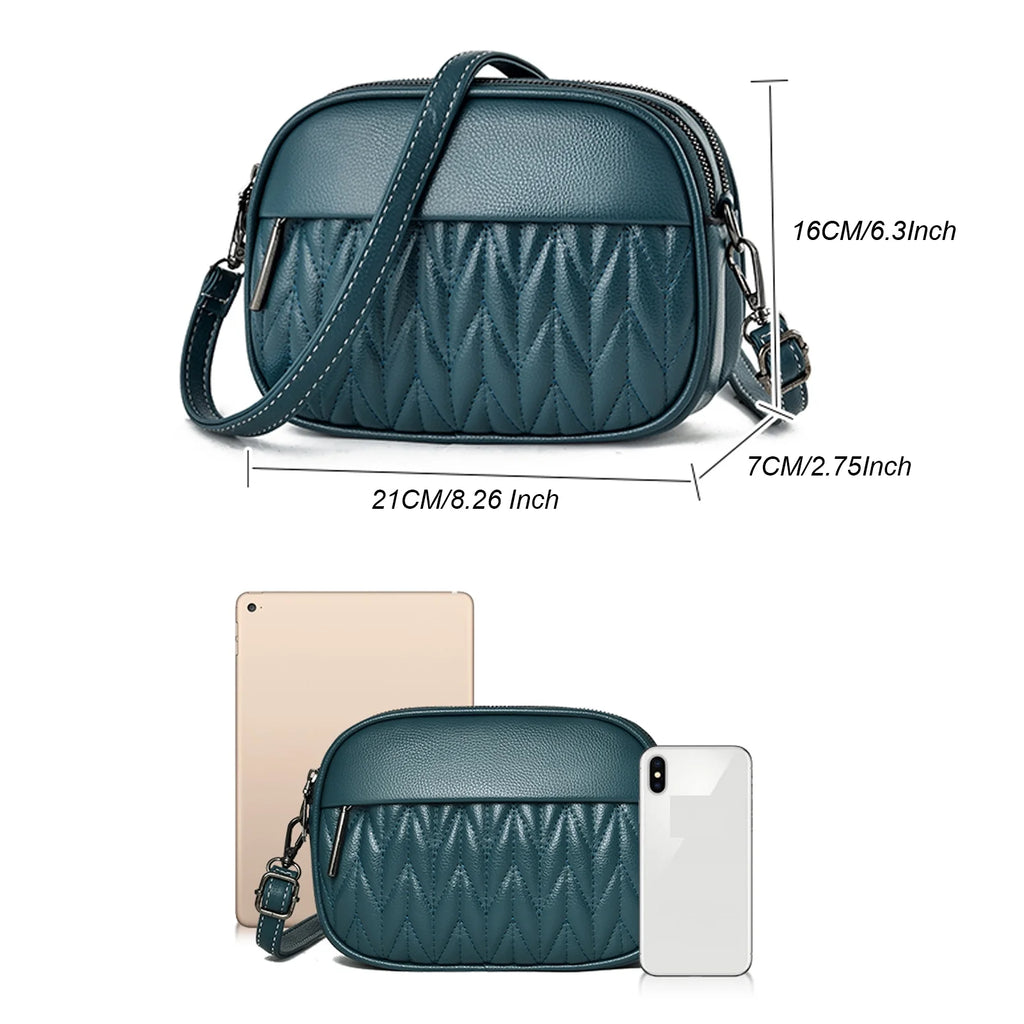 Leather Crossbody Bag with Adjustable Strap E357
