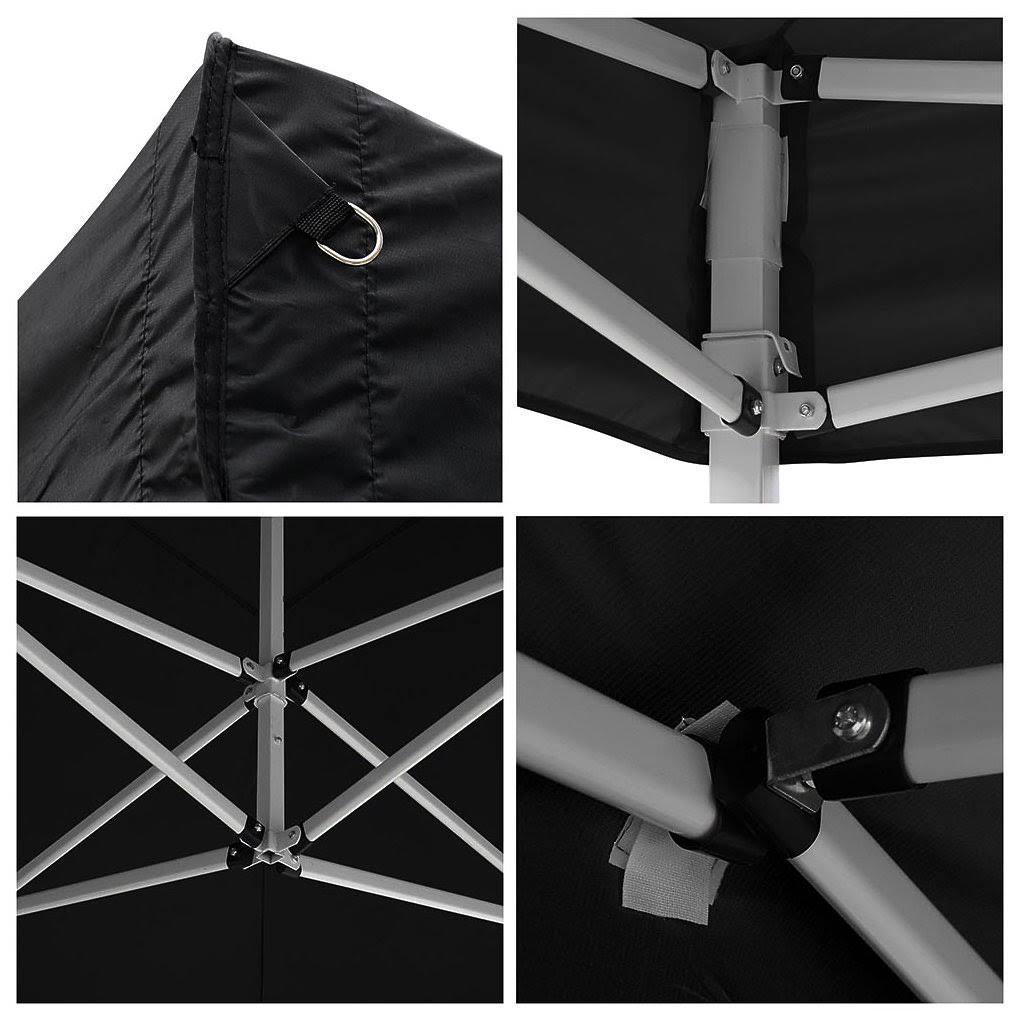 Black Pop Up Canopy Tent with Removable Sidewall Carry Bag Q284266