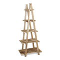 5-Tier Ladder Shelf Bookcase Storage Display Shelf Natural H148