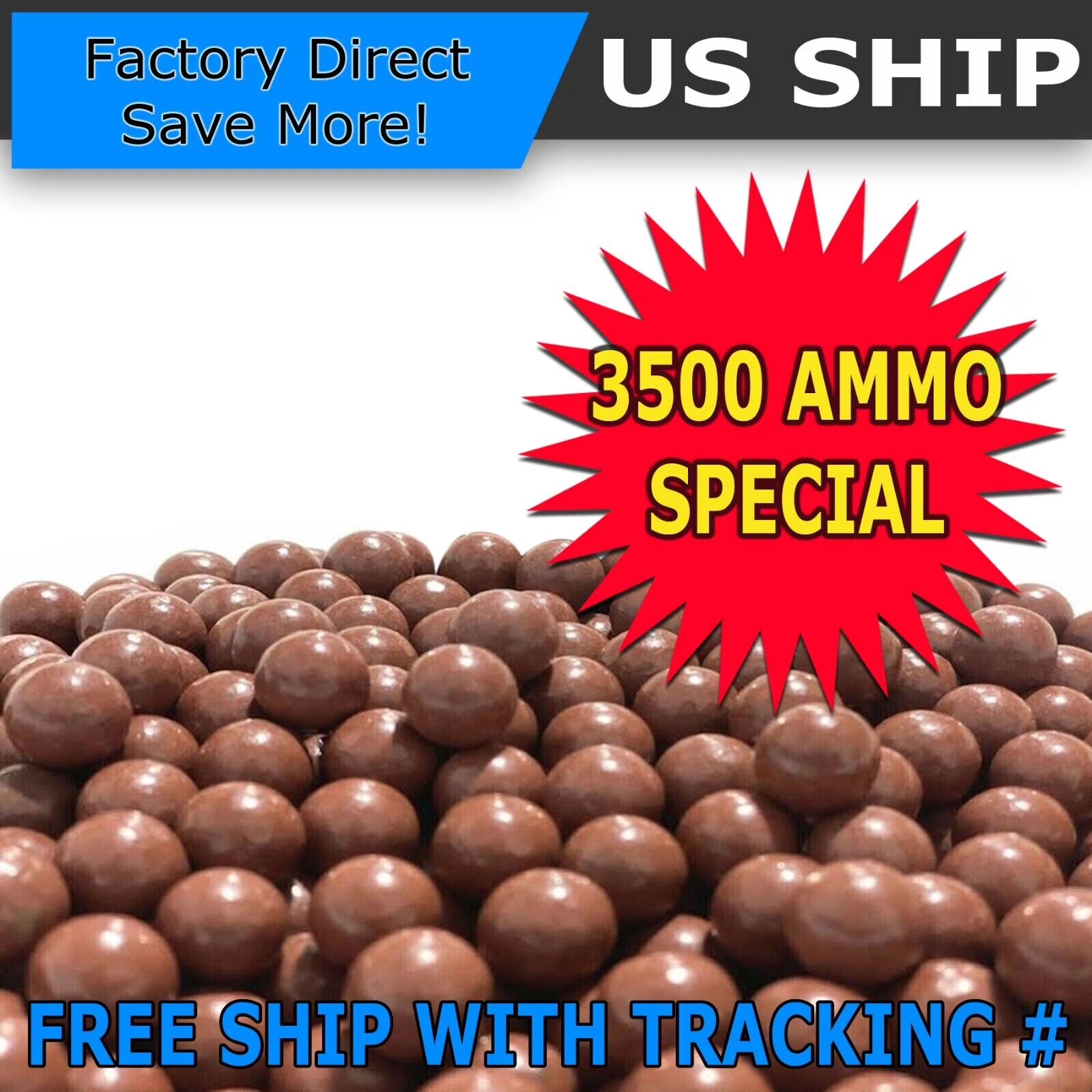 Biodegradable Hard Clay Slingshot Ammo 3/8" Inch 3500 QTY D769252
