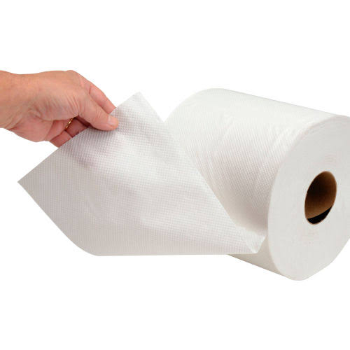 White Roll Paper Towels, 800'/Roll, 6 Rolls/Case W44981