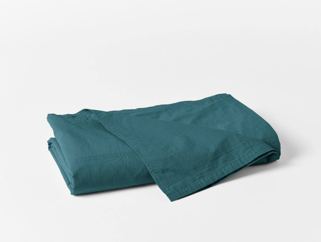 Organic Crinkled Percale Sheet Set Cal King Aegean W268