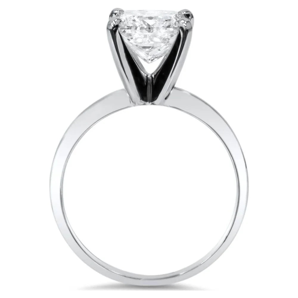 14k White Gold Solitaire Diamond Engagement Ring Y870551