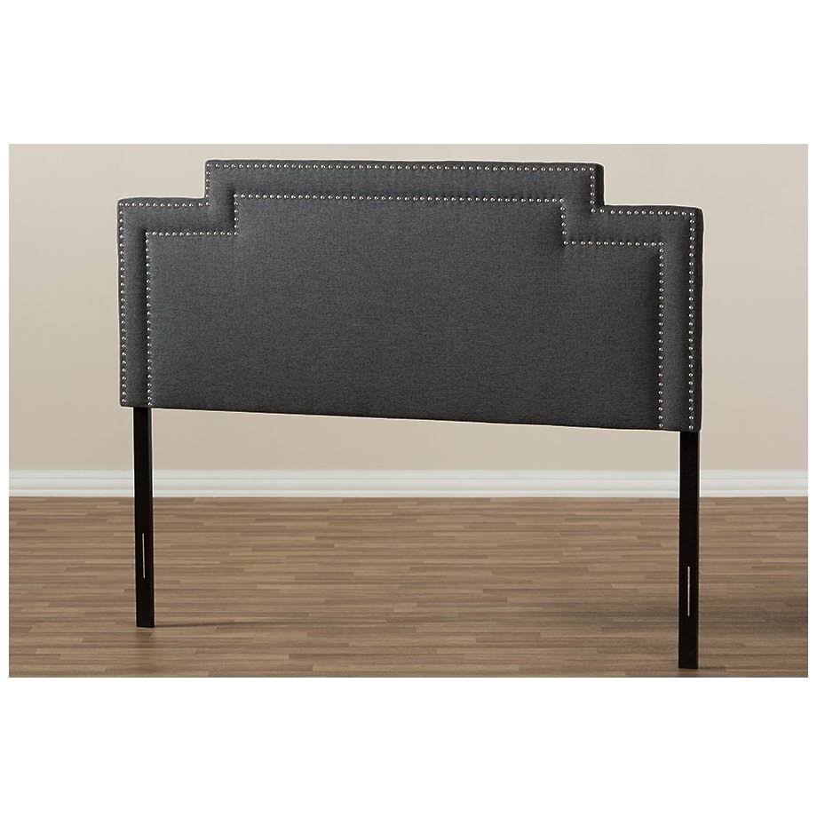 Dark Grey Fabric King Size Headboard L628506