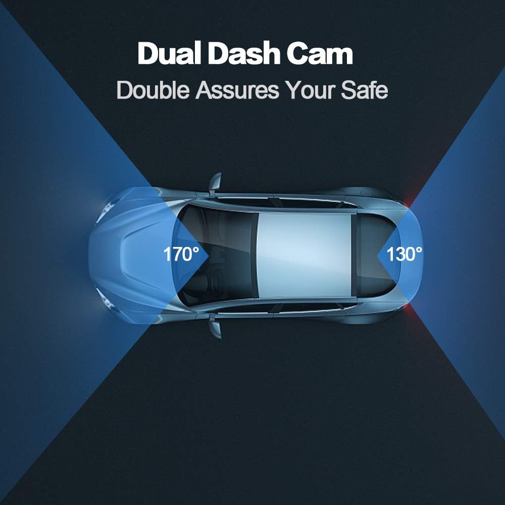 Dash Cam 4" IPS 1080 Dual Car Camera with Backup Camera, Pack of 2 S5167