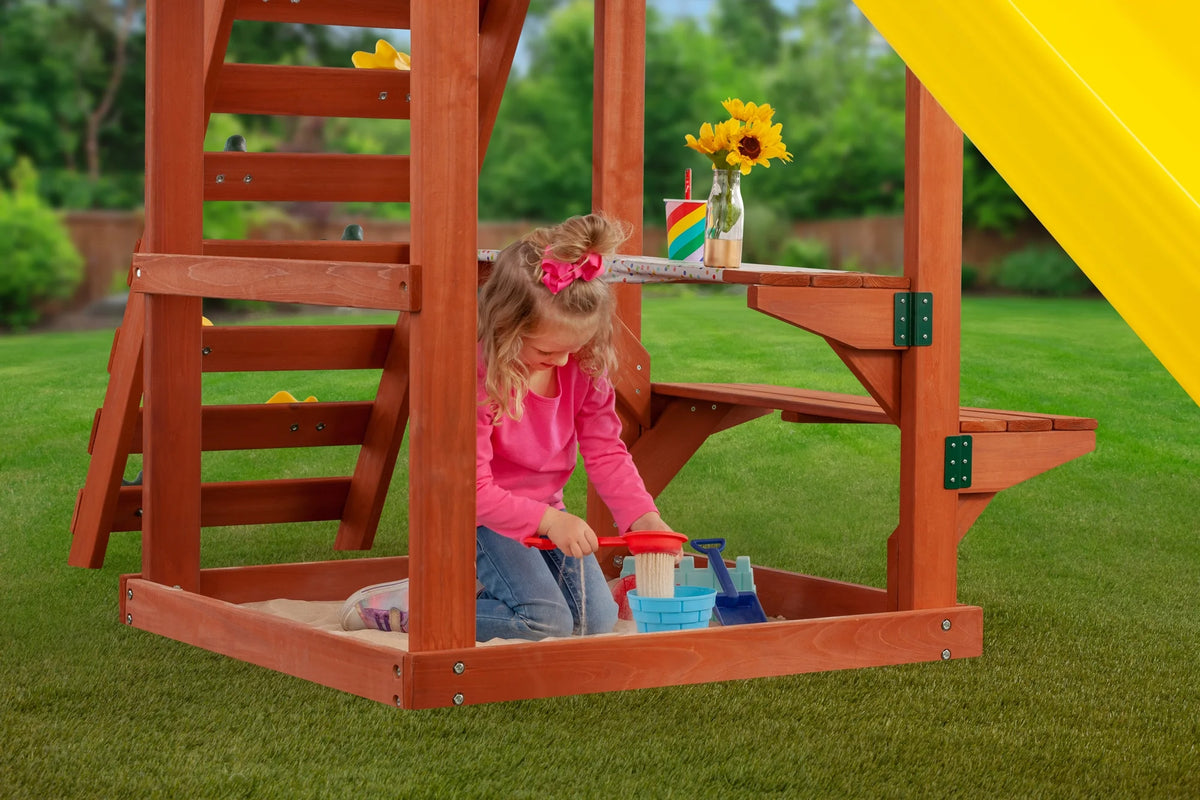 Cedar Wooden Swing Set P60443
