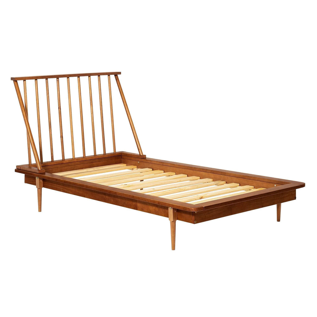 Twin Solid Wood Spindle Bed Caramel J467