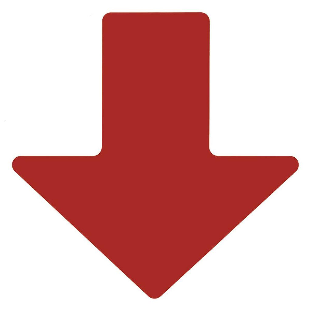 Red Arrow Floor Tape, 2 In x 5 In, Pack of 100 S760