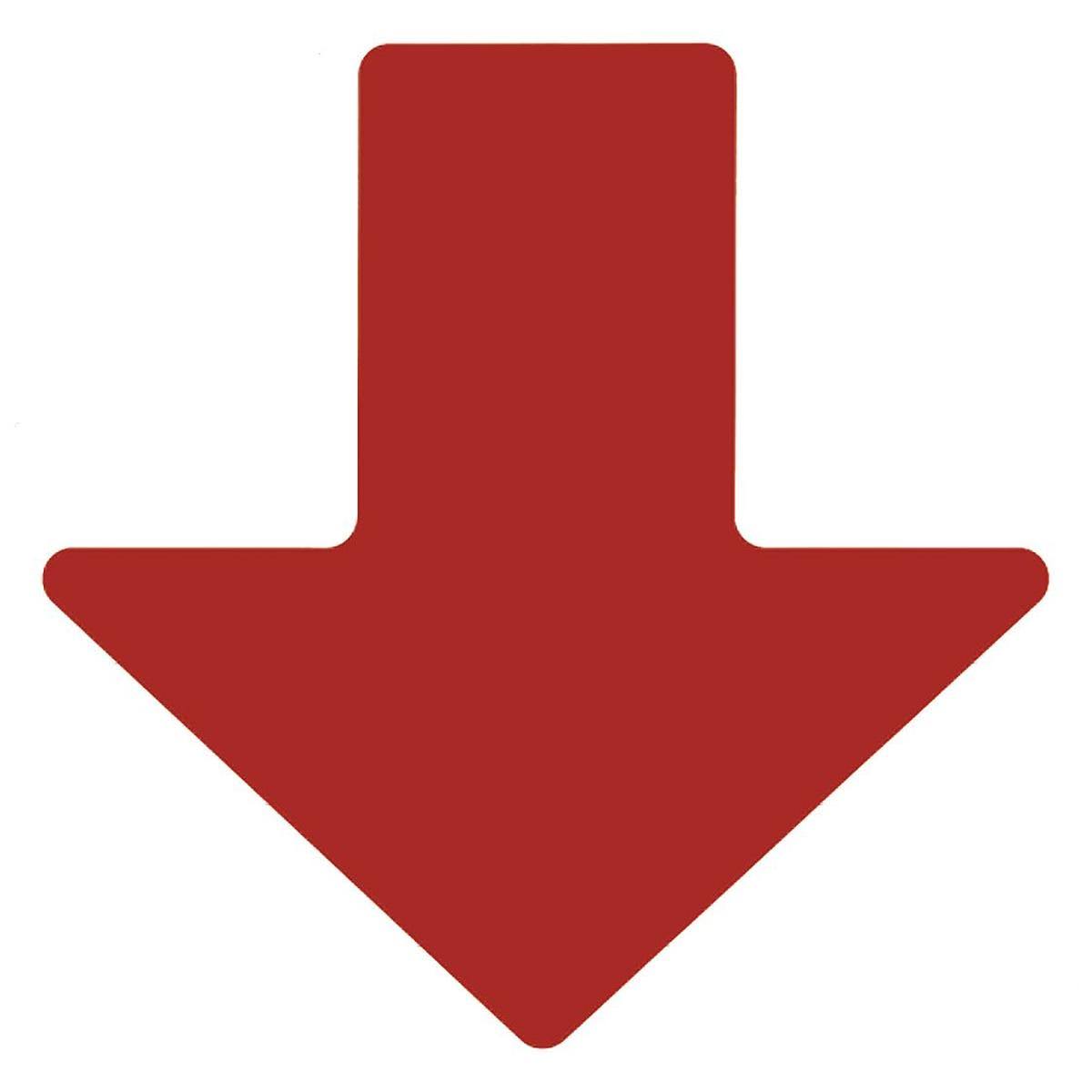 Red Arrow Floor Tape, 2 In x 5 In, Pack of 100 S760