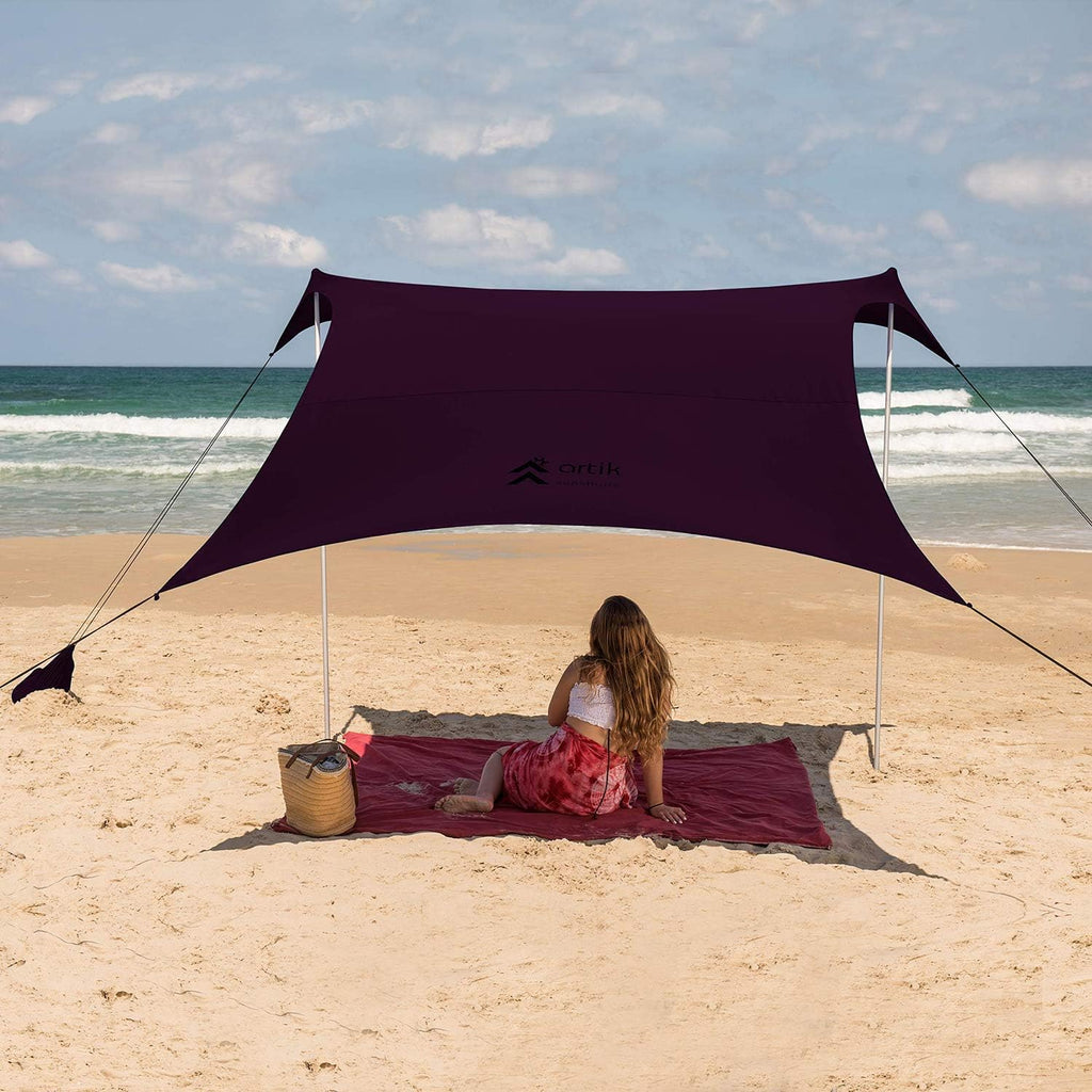 Pop Up Beach Tent Sun Shade with Carrying Bag, UPF50 UV Protection, Large Q9872