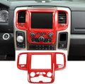 Red Carbon Fiber ABS Center Control Touch Screen Trim Cover for Dodge RAM 2011-2017 F642993