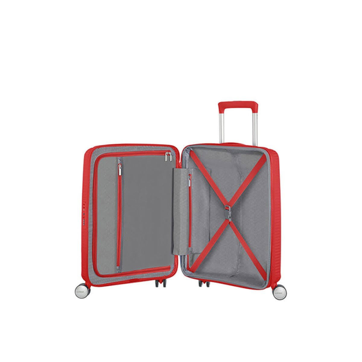 Coral Red Expandable Four-Wheel Cabin Suitcase 55cm Y928
