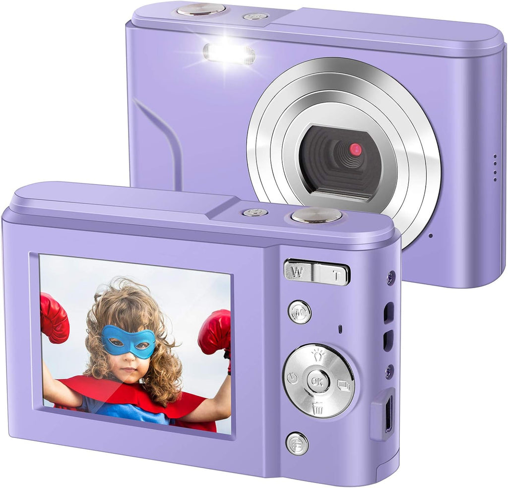 1080P Mini Kid Camera 36MP Rechargeable Point and Shoot Camera Pack of 2 X622160