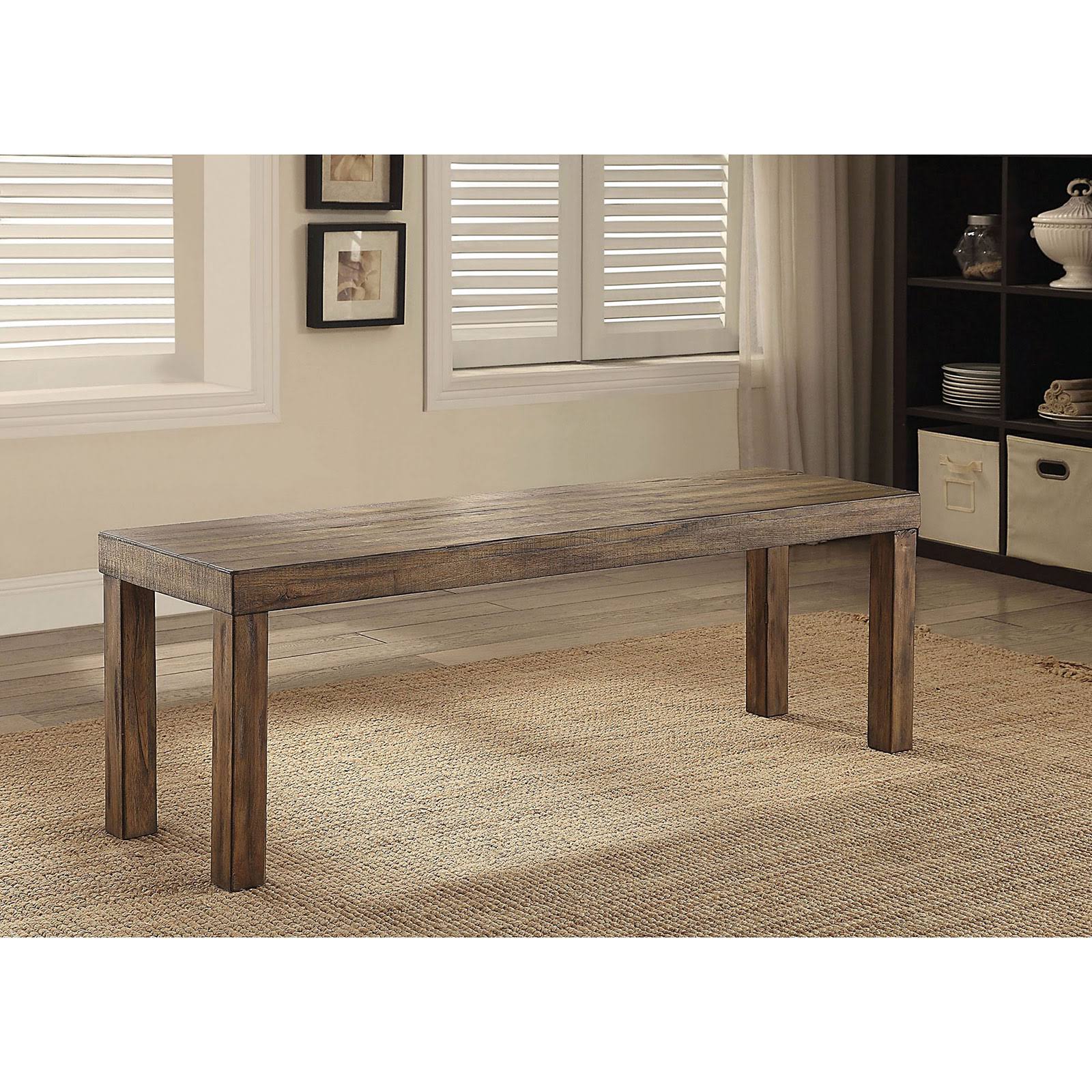 Rustic Oak Small Bench J124