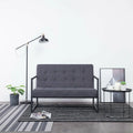 Dark Gray 2-Seater Sofa with Armrests L363