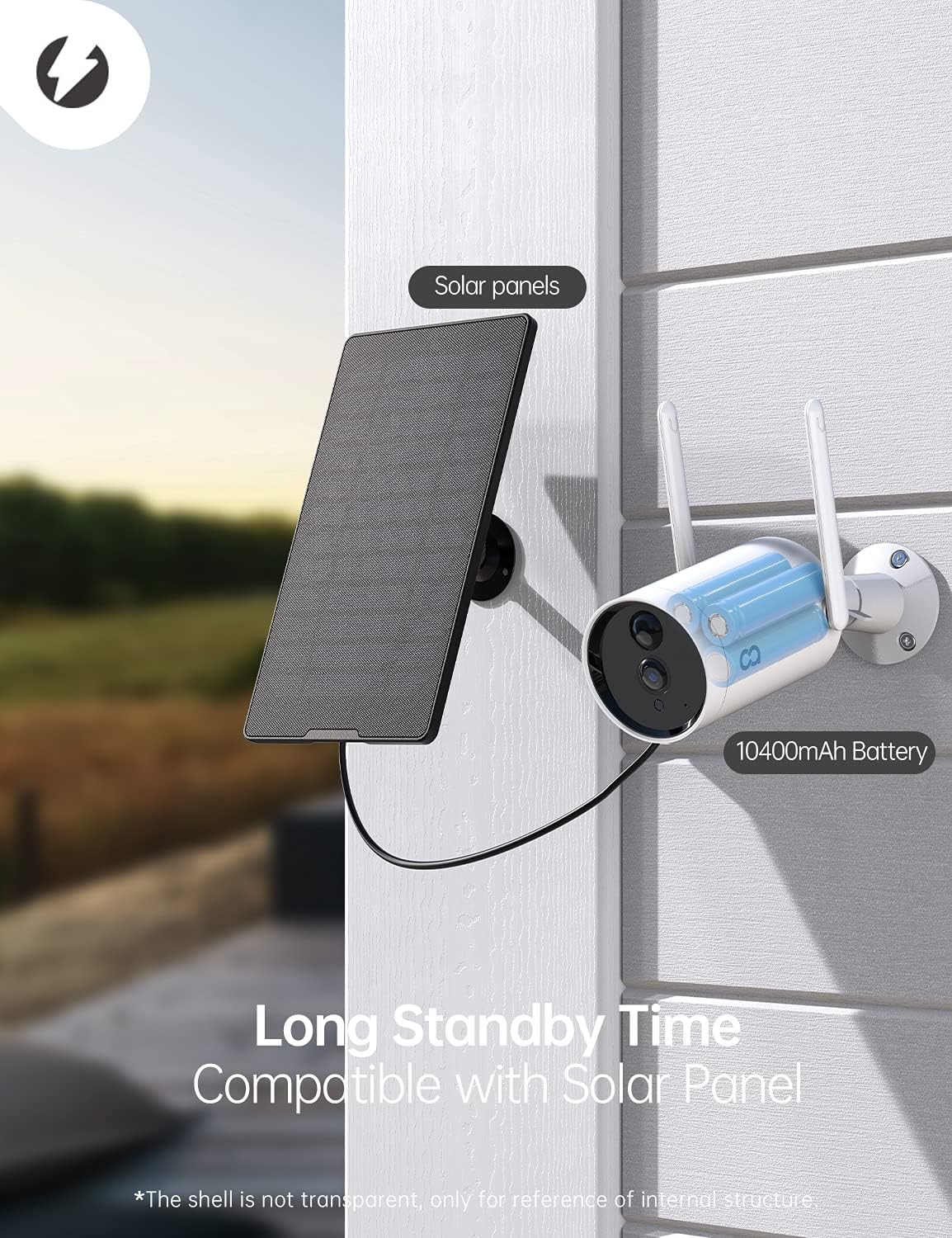 Wireless Solar Powered Security Camera with Night Vision K692321
