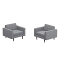 Gray Velvet Lounge Chair (Set of 2) T696221