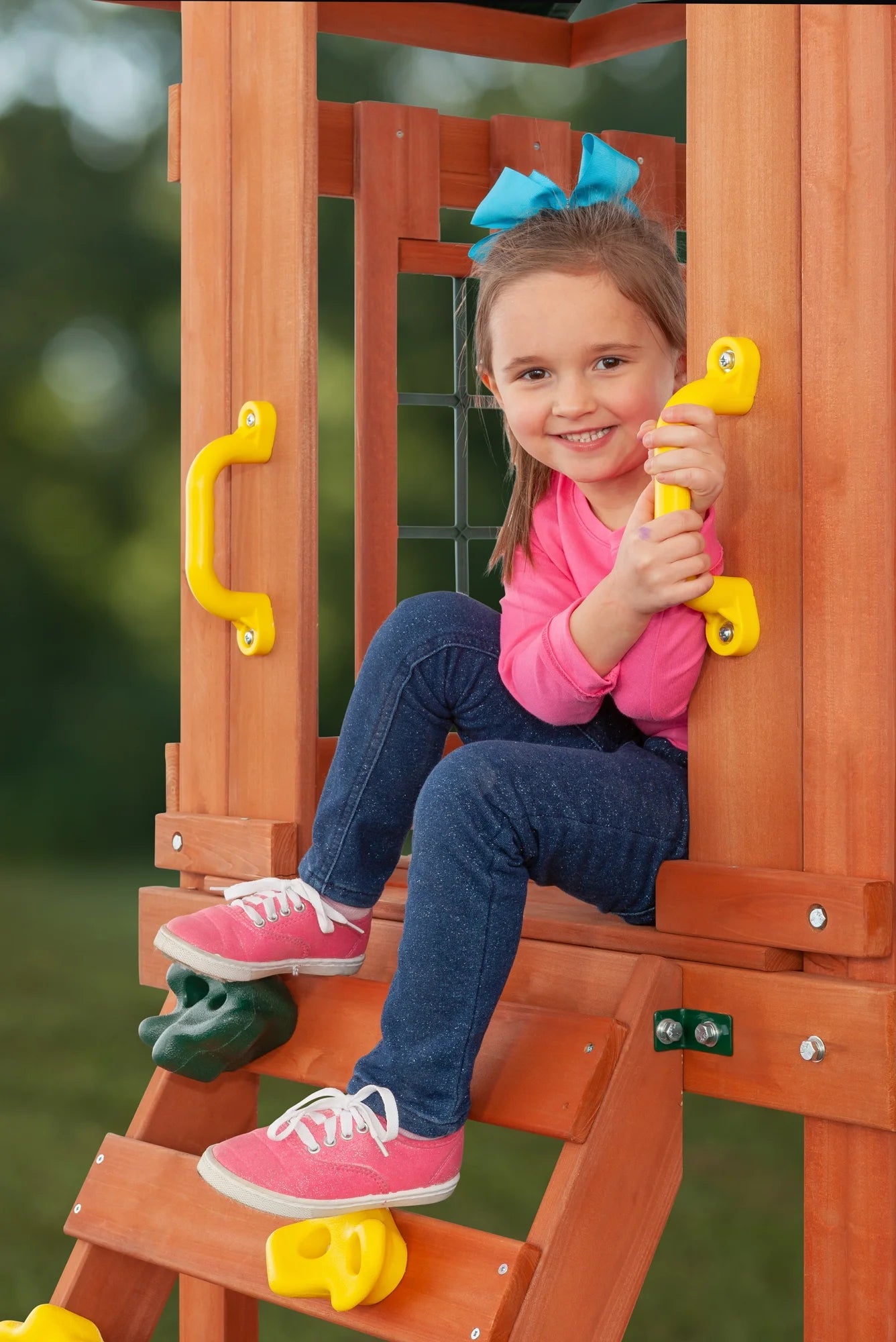 Cedar Wooden Swing Set P60443