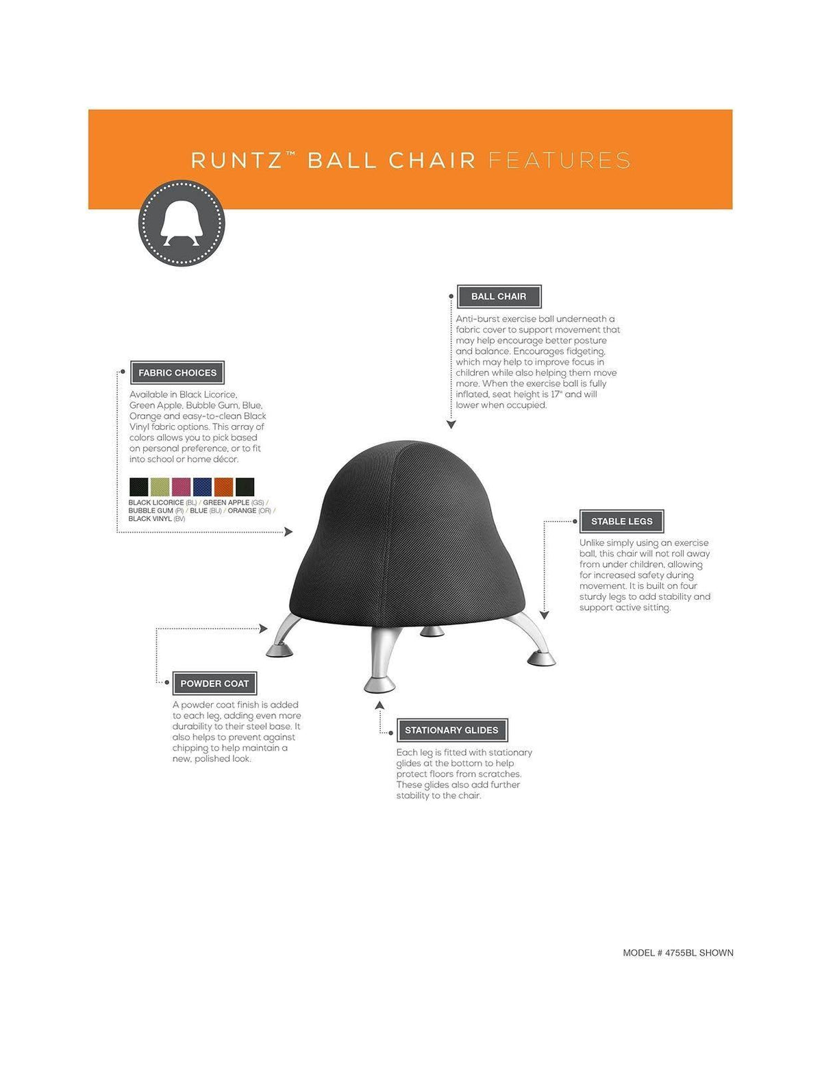 Licorice Ball Chair Y169