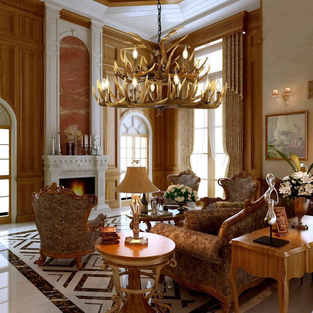 Antler Chandelier, 9 Lights, E12 Base M72814