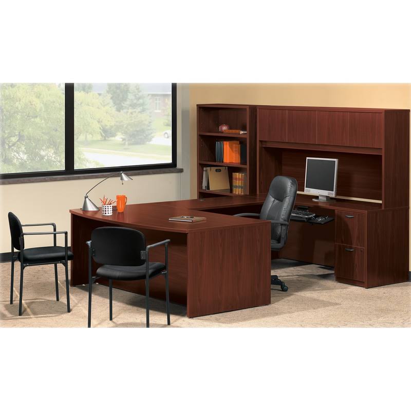 Medium Cherry Laminate Bow Front Desk Shell N7854