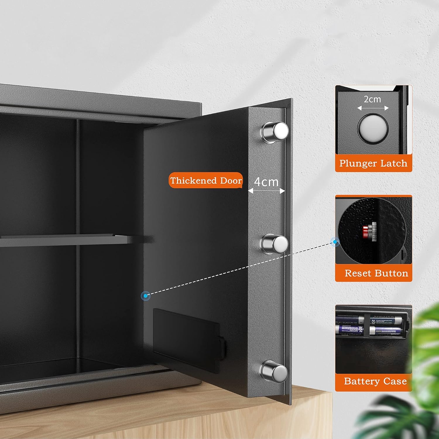 Security Cabinet Safe Lock Box with Electronic Digital Keypad E7193