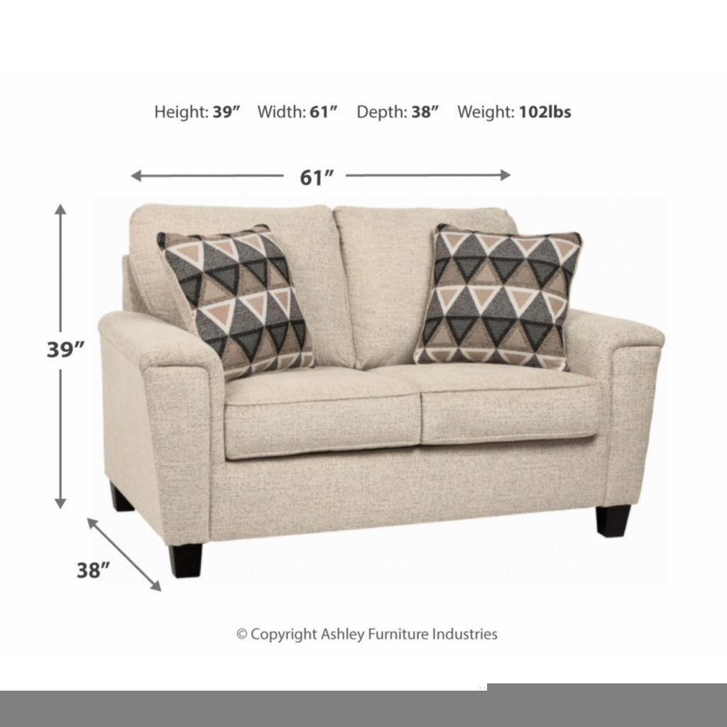 Smoke Gray Fabric Loveseat K545