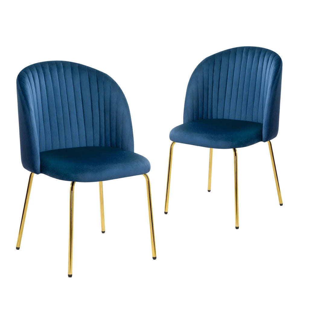 Blue Velvet Dining Chairs Set of 2 N586623