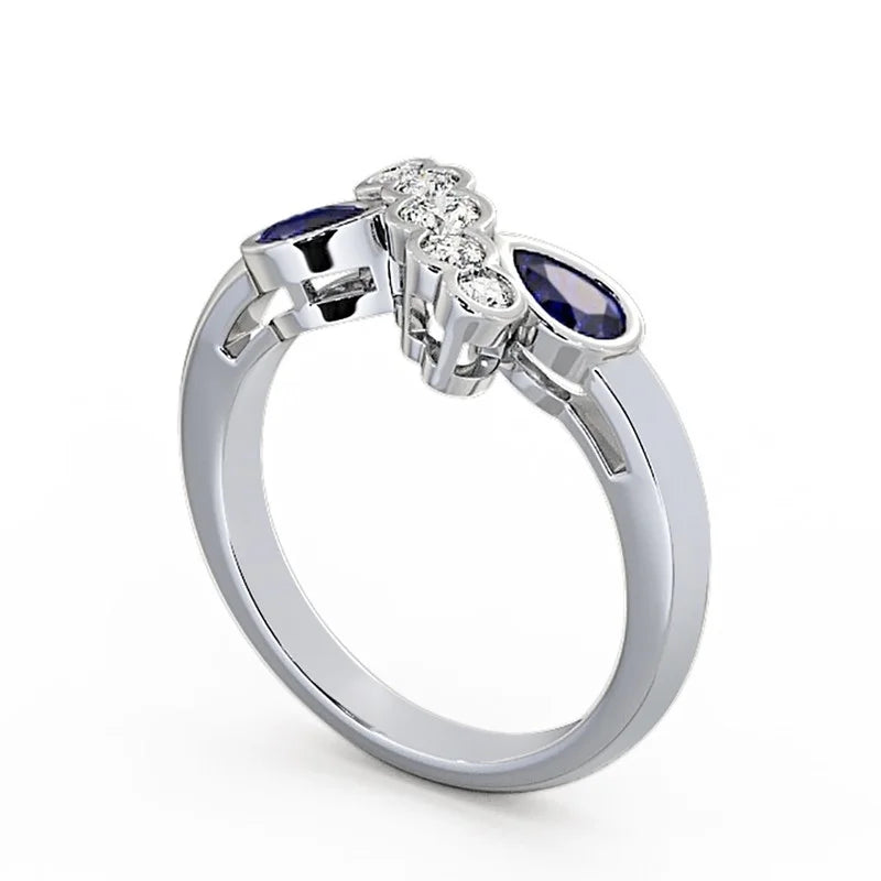 14K White Gold Eternity Band Size 7.5 K6778
