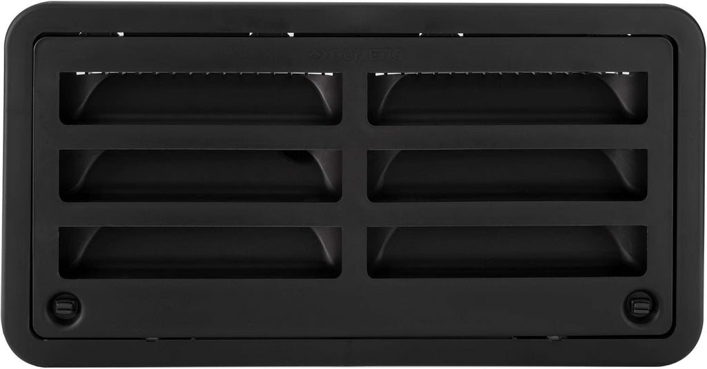 Black RV Refrigerator Side Wall Vent S6328