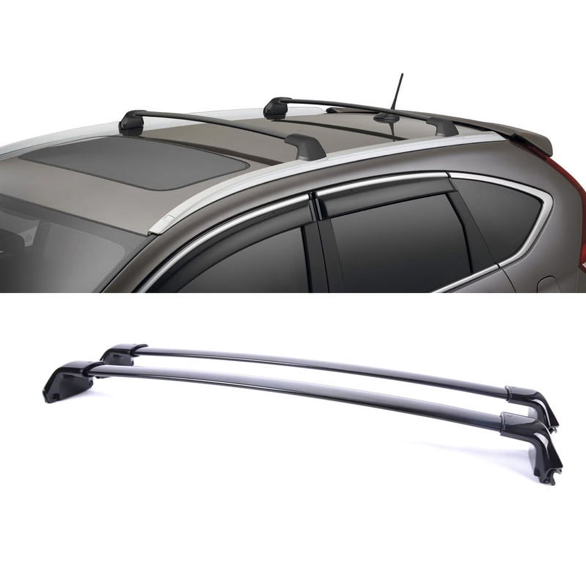 Black Aluminum Roof Rack Cross Bars H468