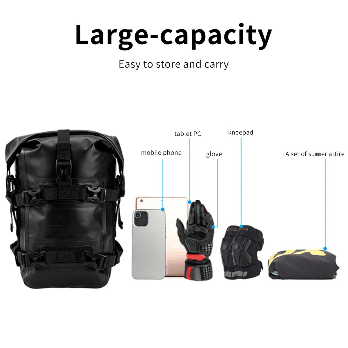 Motorcycle Frame Bag Motorbike Side Bag Full Waterproof 8L W2203