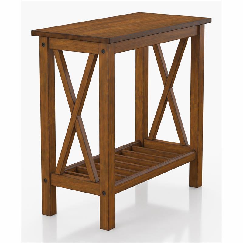 Medium Oak Wood Side Table U773
