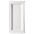 Compostable Rectangular Sugarcane Plates 10x5 in, 50/pk, 10 PK/CT L183013